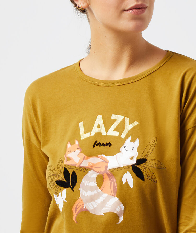 Camiseta manga larga anís.