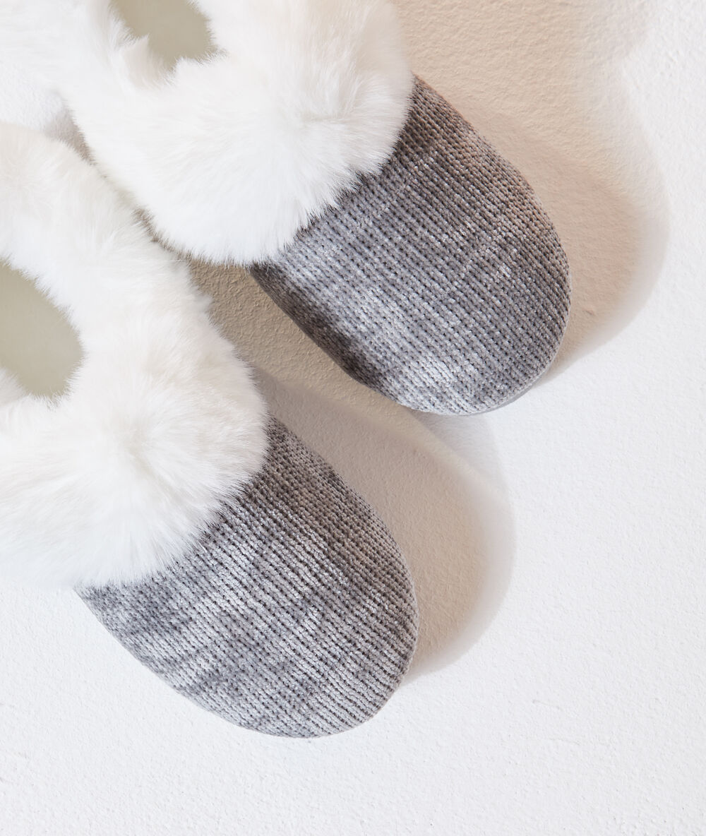 Zapatillas con forro interior c.gris antracita.