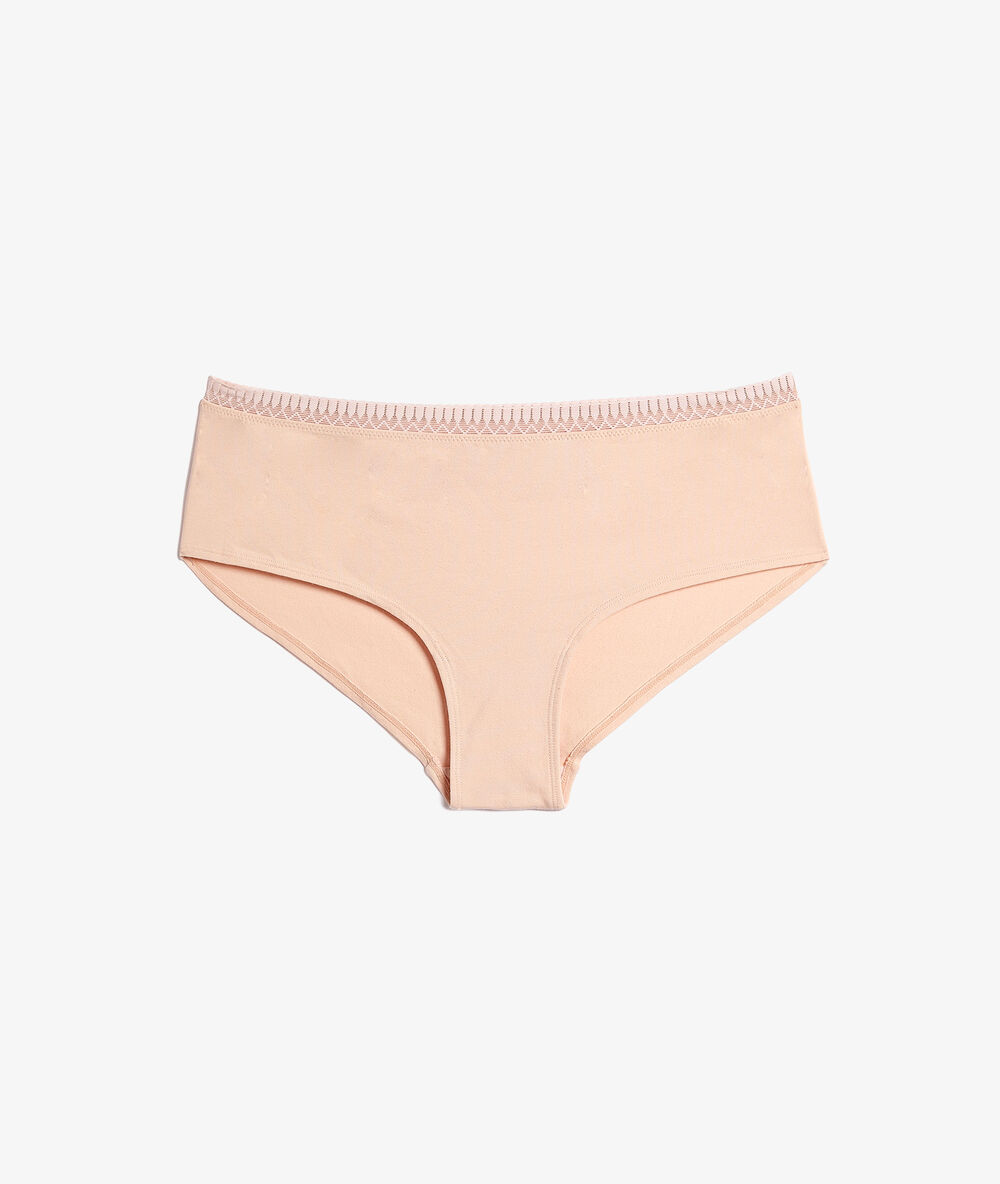 Culote de algodón rosa pálido.