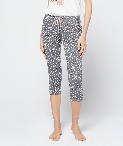 Pantalón capri estampado palomitas Pantalón capri estampado palomitas