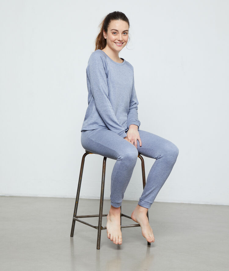 Pantalón homewear 'happy mind' azul.