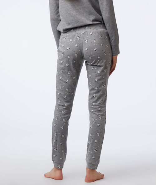 Pantalón con motivos de gato antracita.