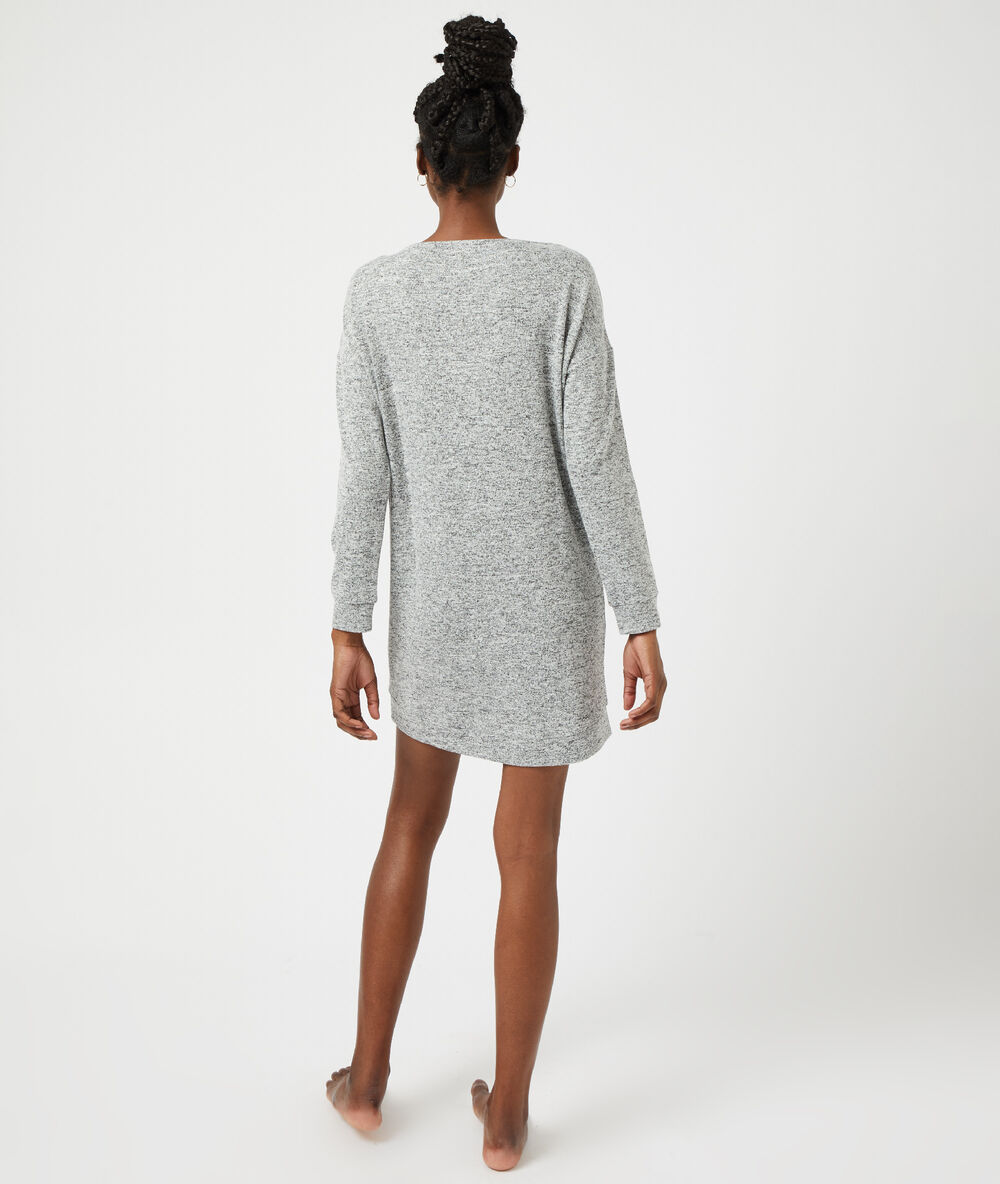 Camisón corto manga larga c.gris.