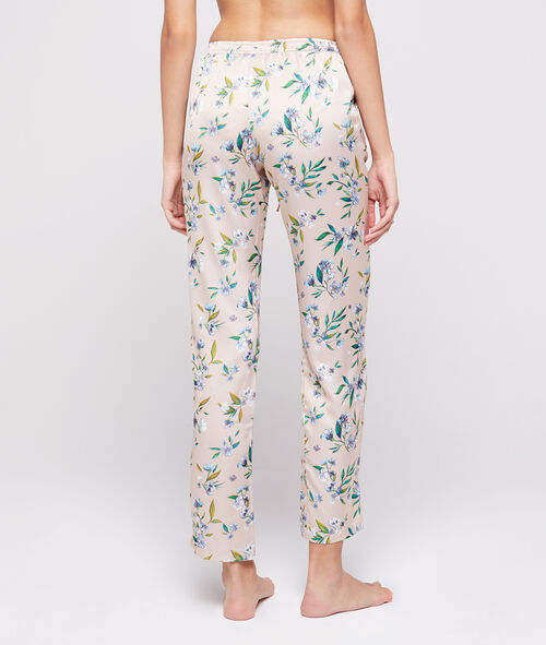 Pantalón de satén estampado floral Pantalón de satén estampado floral