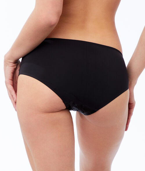 Culote microfibra estampado lunares negro.