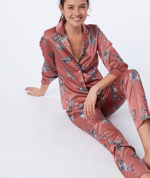 Camisa pijama estampado cebras Camisa pijama estampado cebras