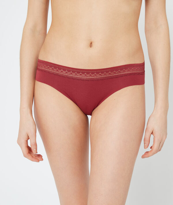 Culote de algodón, motivos de encaje Culote de algodón, motivos de encaje