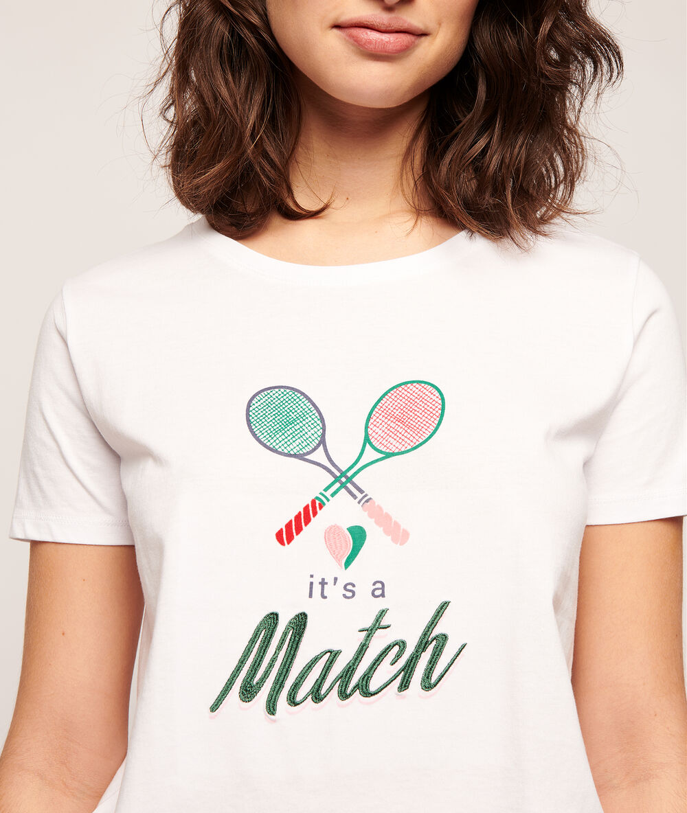 Camiseta 'it's a match!' crudo.