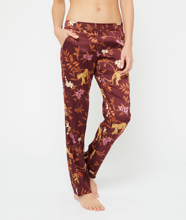 Pantalón pijama estampado leopardo Pantalón pijama estampado leopardo