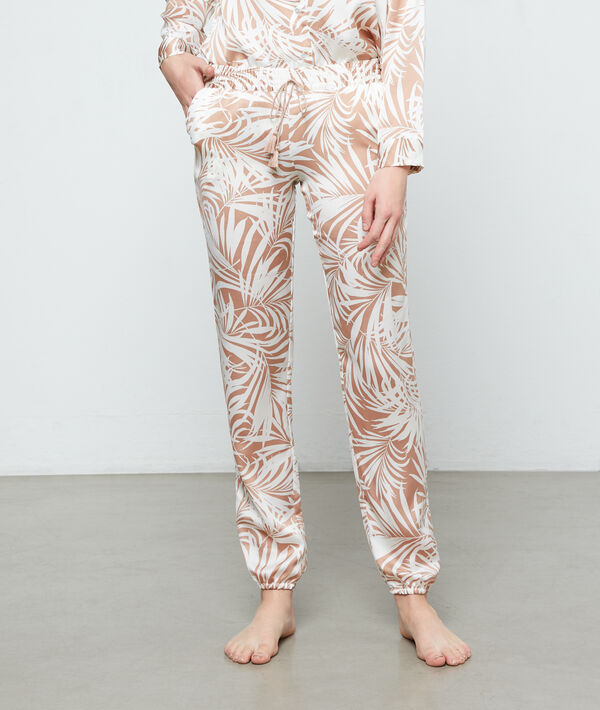 Pantalón estampado hojas Pantalón estampado hojas;${refinementColor}