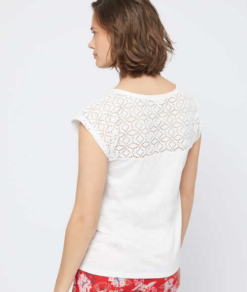 Camiseta con motivos de encaje Camiseta con motivos de encaje