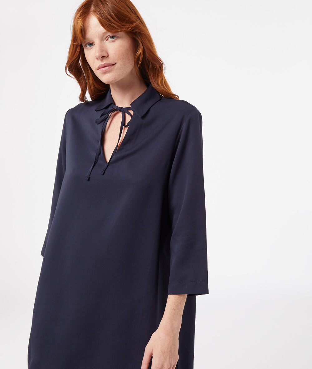 Vestido cuello camisero;${refinementColor}
