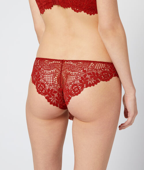 Braguita brasileña dos texturas rojo teja.