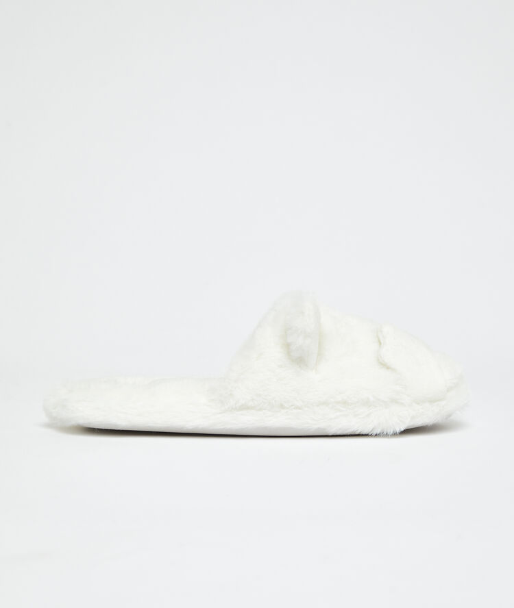 Zapatillas gato blanco.