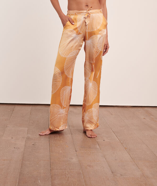Pantalón de satén estampado Pantalón de satén estampado;${refinementColor}