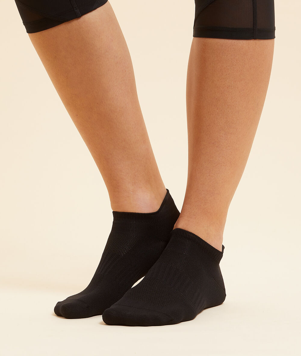 2 pares de calcetines deportivos 'feel free' negro.