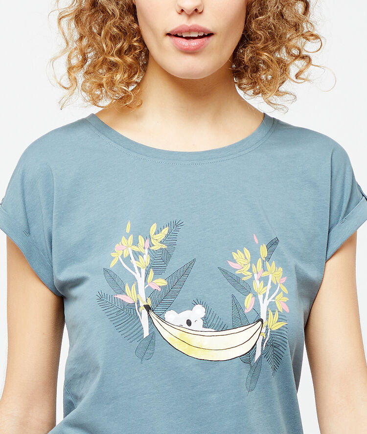 Camiseta estampado koala azul.