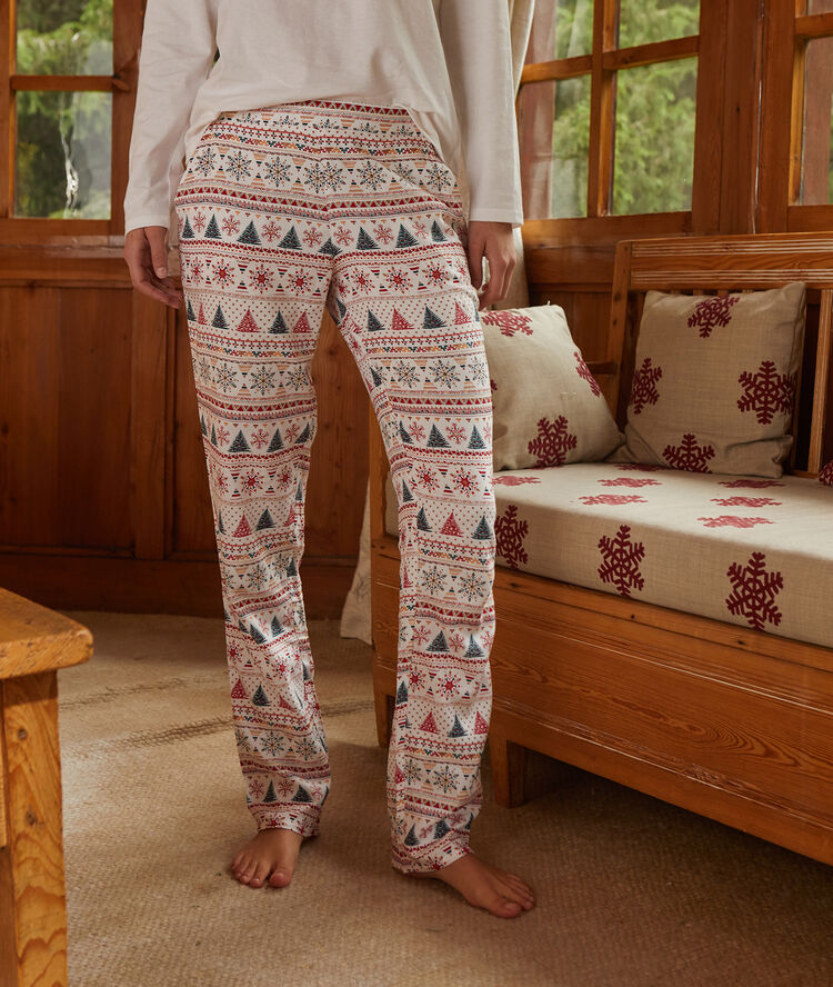 Pijama 3 piezas 'même pas froid' rojo.