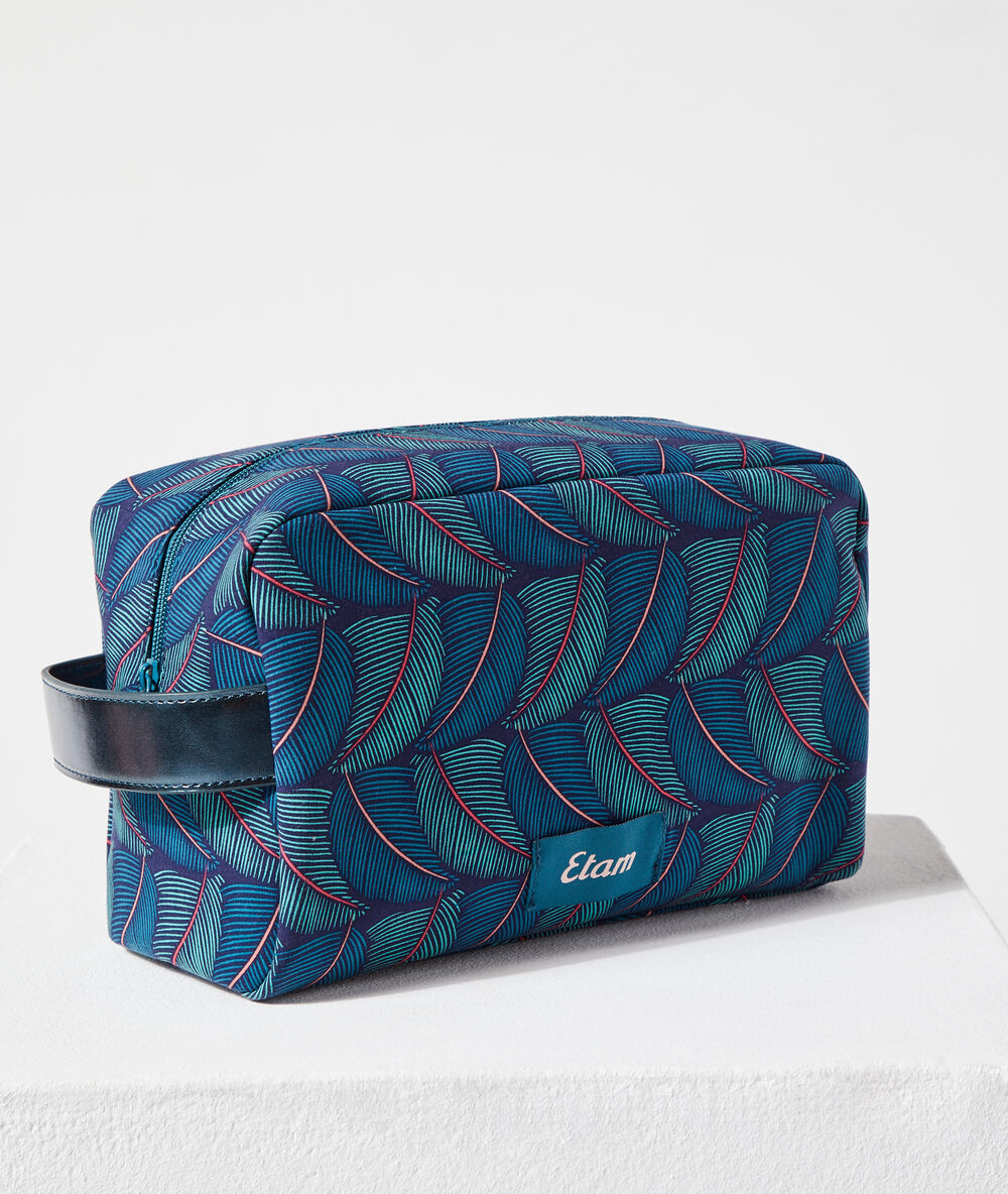 Neceser estampado azul.
