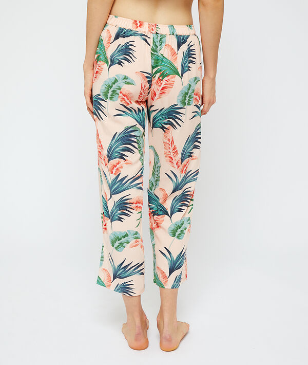 Pantalón pijama estampado de viscosa eco Pantalón pijama estampado de viscosa eco;${refinementColor}