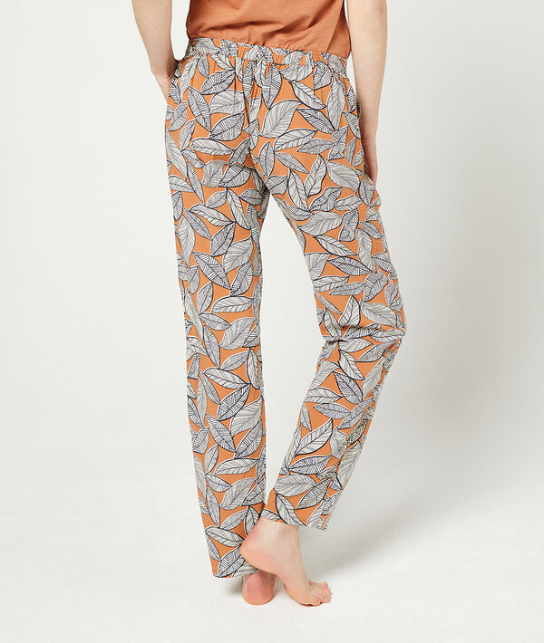 Pantalón estampado de hojas Pantalón estampado de hojas;${refinementColor}