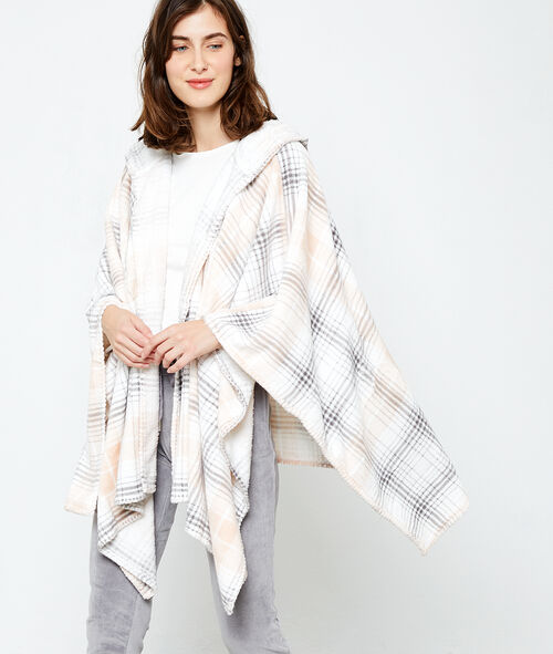 Poncho estampado de cuadros Poncho estampado de cuadros