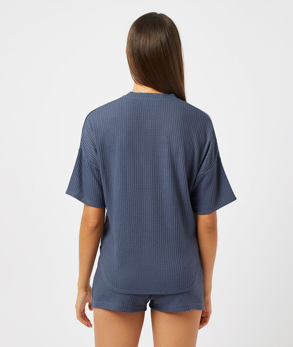 Top con lazada, tejido canalé Top con lazada, tejido canalé;${refinementColor}