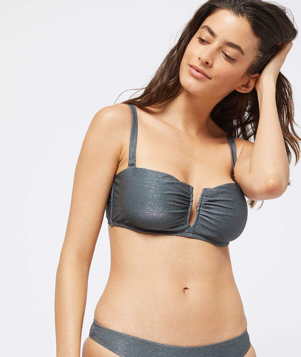 Sujetador bikini tirantes extraíbles irisado Sujetador bikini tirantes extraíbles irisado
