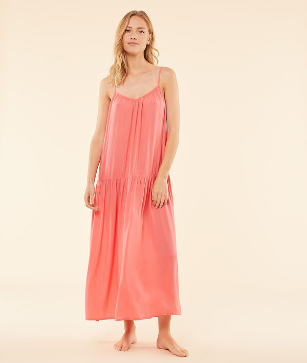 Vestido largo con tirantes Vestido largo con tirantes;${refinementColor}