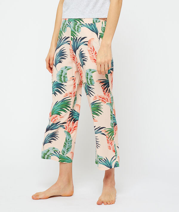 Pantalón pijama estampado de viscosa eco Pantalón pijama estampado de viscosa eco;${refinementColor}