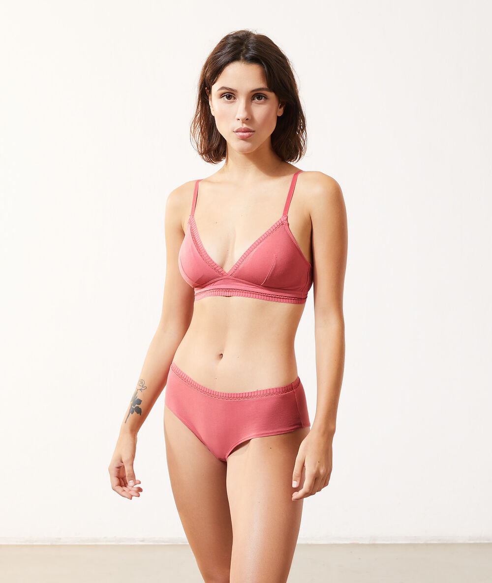 Culote de algodón rosa.