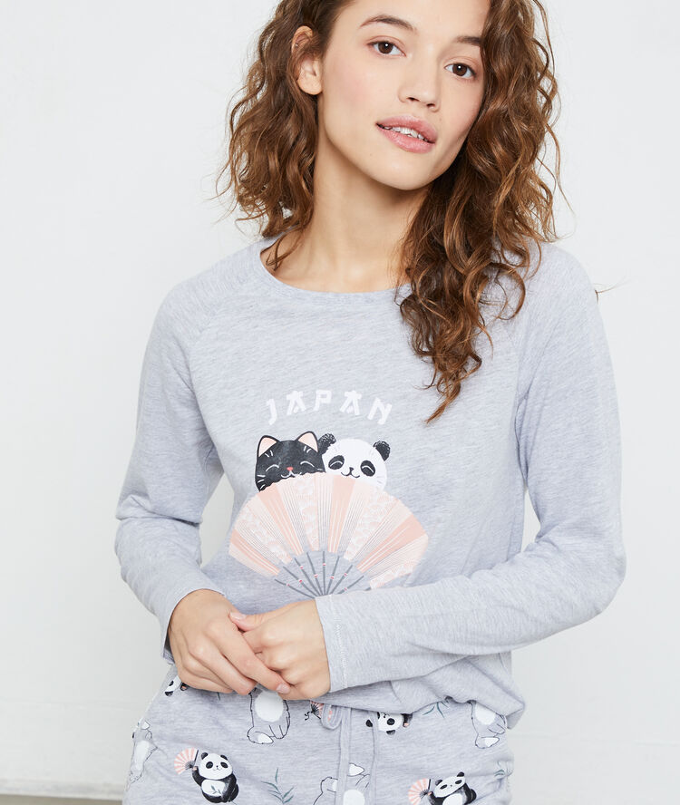 Camiseta manga larga 'japan' c.gris.