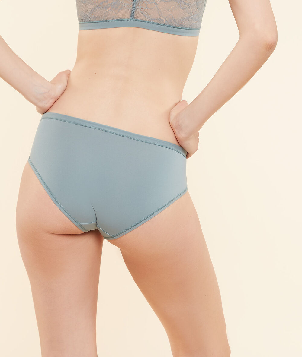 Culote de microfibra celadón.