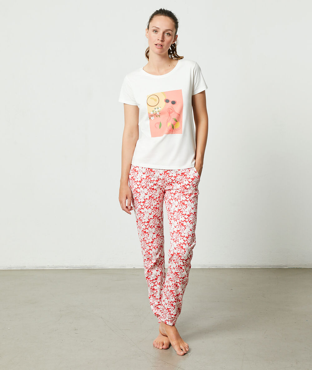 Top estampado crudo.