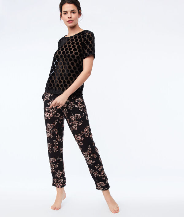 Pantalón largo estampado floral Pantalón largo estampado floral