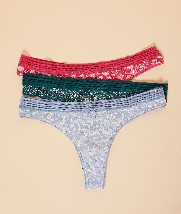 Lote de 3 tangas estampados Lote de 3 tangas estampados;${refinementColor}