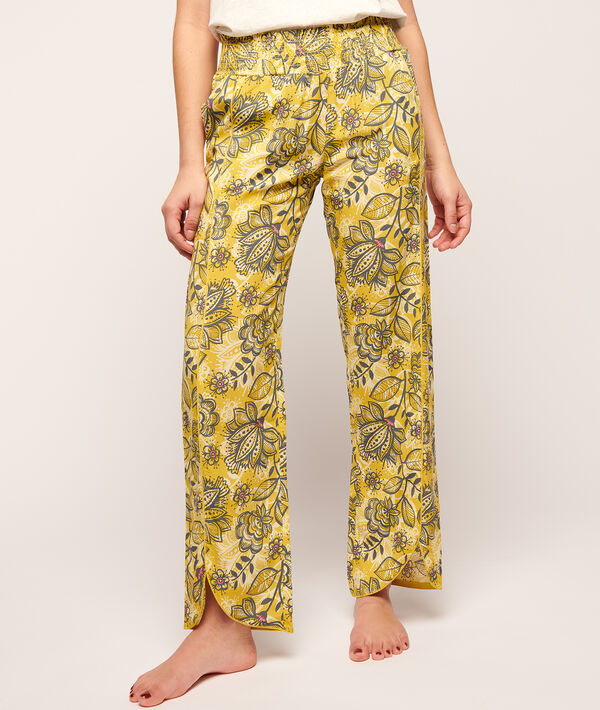 Pantalón largo estampado floral Pantalón largo estampado floral;${refinementColor}
