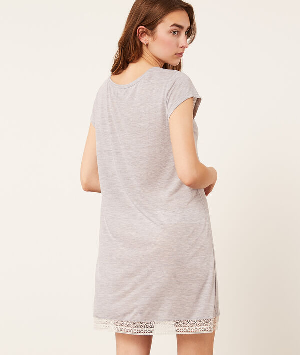 Camisón de viscosa, motivos de encaje Camisón de viscosa, motivos de encaje;${refinementColor}