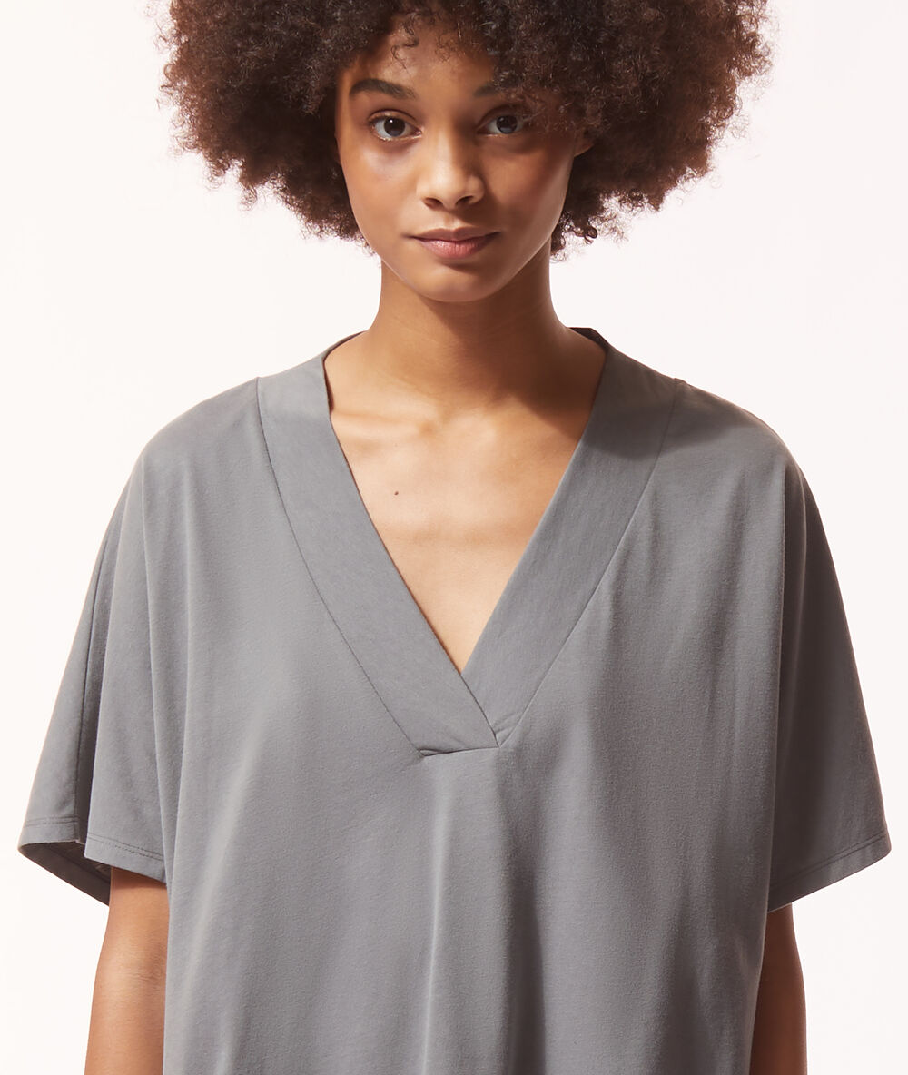 Camisón corto escote en v c.kaki.