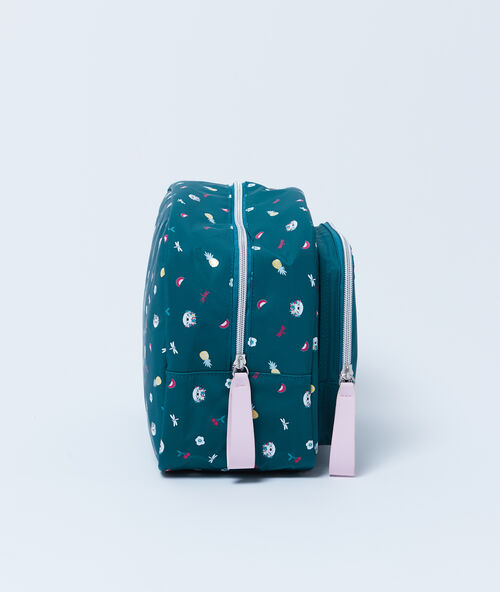 Neceser estampado azul.
