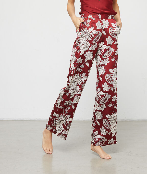 Pantalón holgado estampado floral Pantalón holgado estampado floral