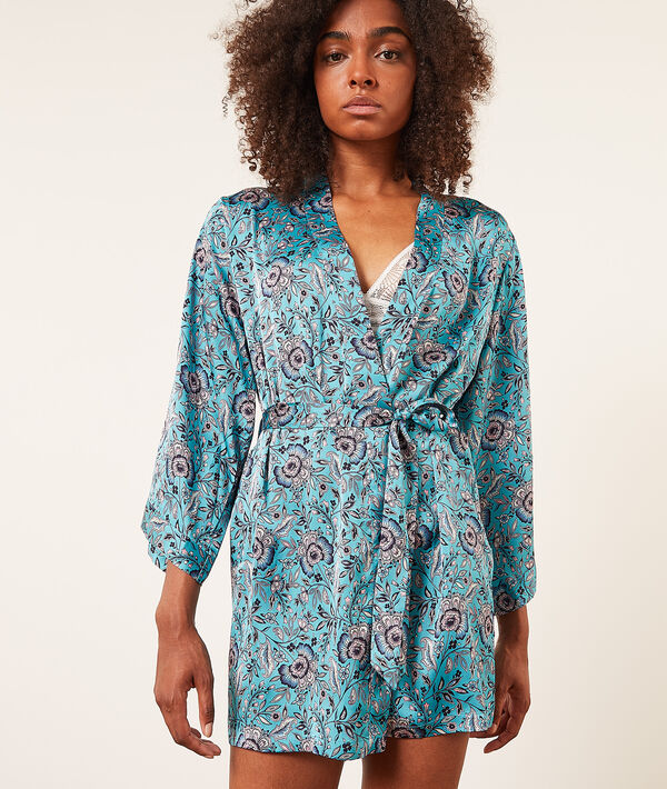 Bata tipo kimono estampada Bata tipo kimono estampada;${refinementColor}
