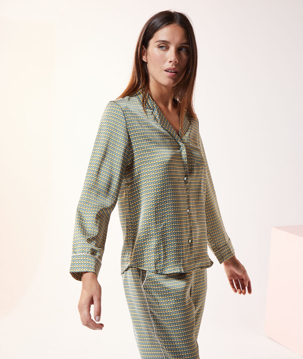 Camisa pijama estampada estampado crudo.