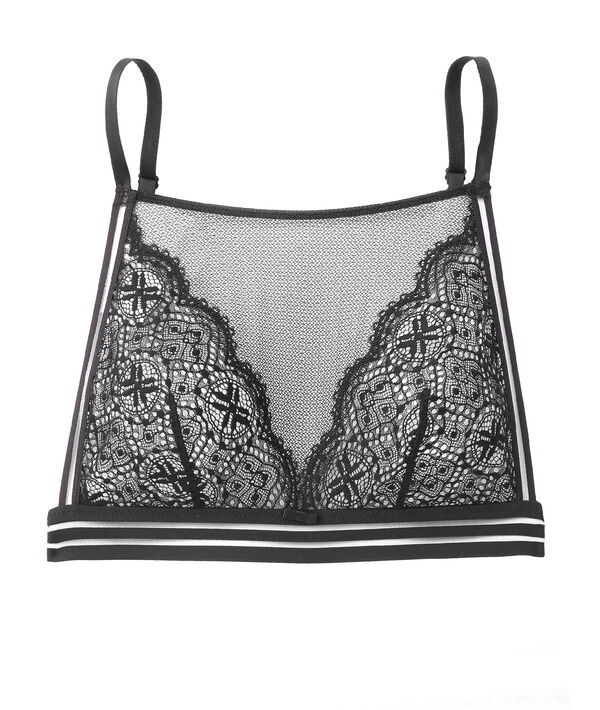 Bralette de encaje y tul Bralette de encaje y tul