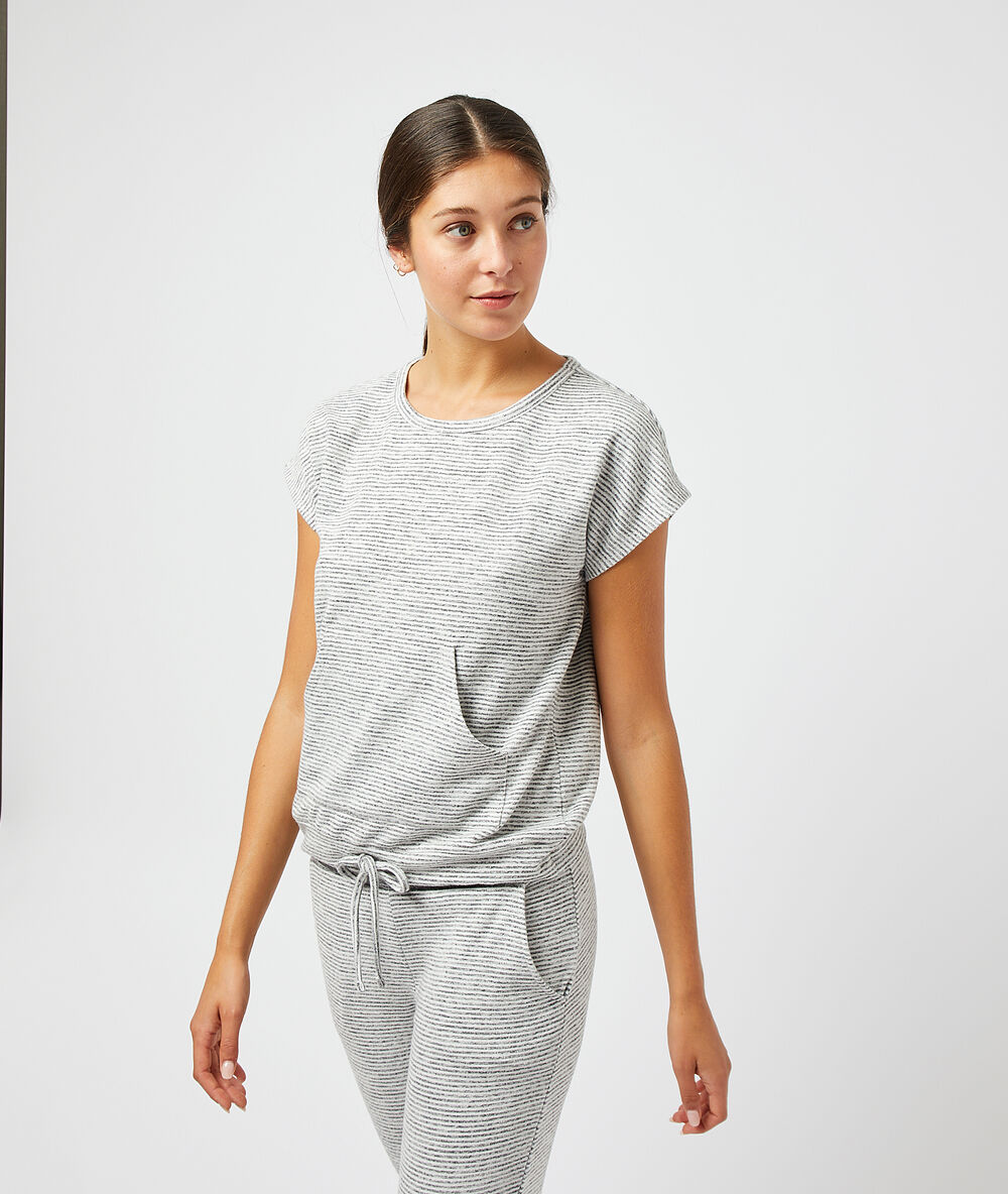 Camiseta lazada inferior c.gris.