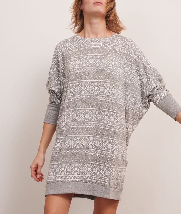Chemise de nuit imprimée jacquard Chemise de nuit imprimée jacquard;${refinementColor}