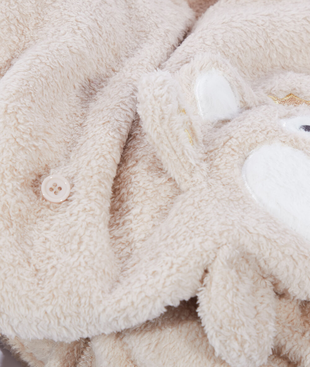 Plaid oso tejido peluche c.gris.