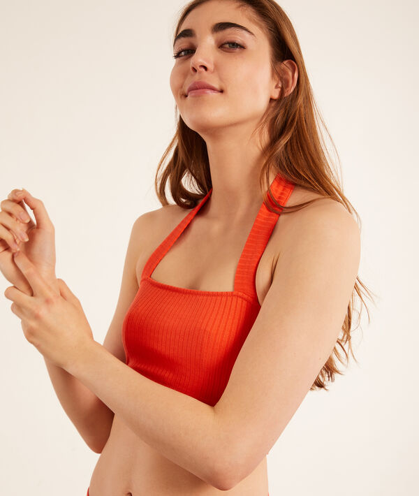 Crop top canalé Crop top canalé;${refinementColor}