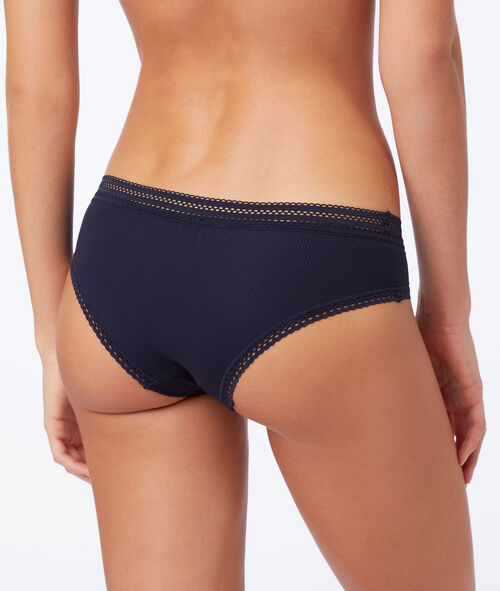 Culote de microfibra motivos de encaje Culote de microfibra motivos de encaje