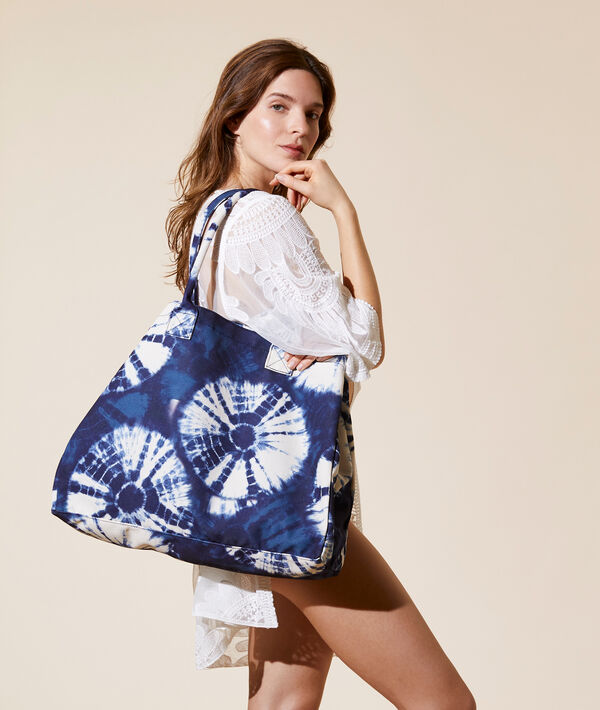 Bolso playero estampado tie-dye Bolso playero estampado tie-dye;${refinementColor}